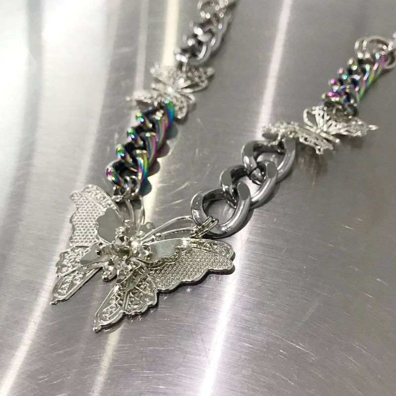 Neon Butterfly Necklace