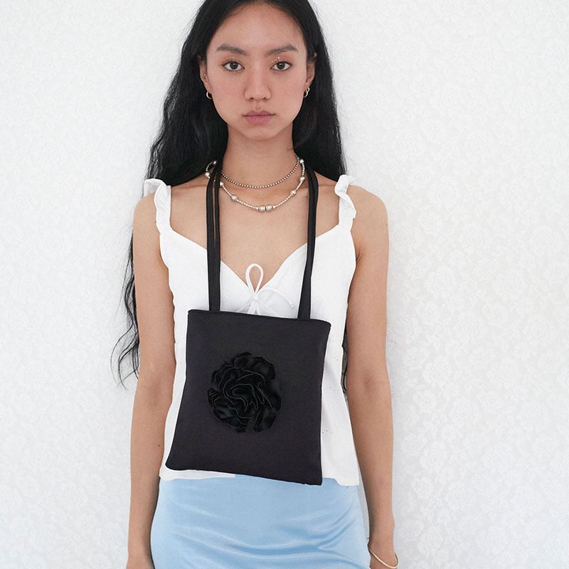 PLANFOROTHERDAY（プランフォーアザーデイ）の「【MADE】ローズミニバッグ ブラック（バッグ）」