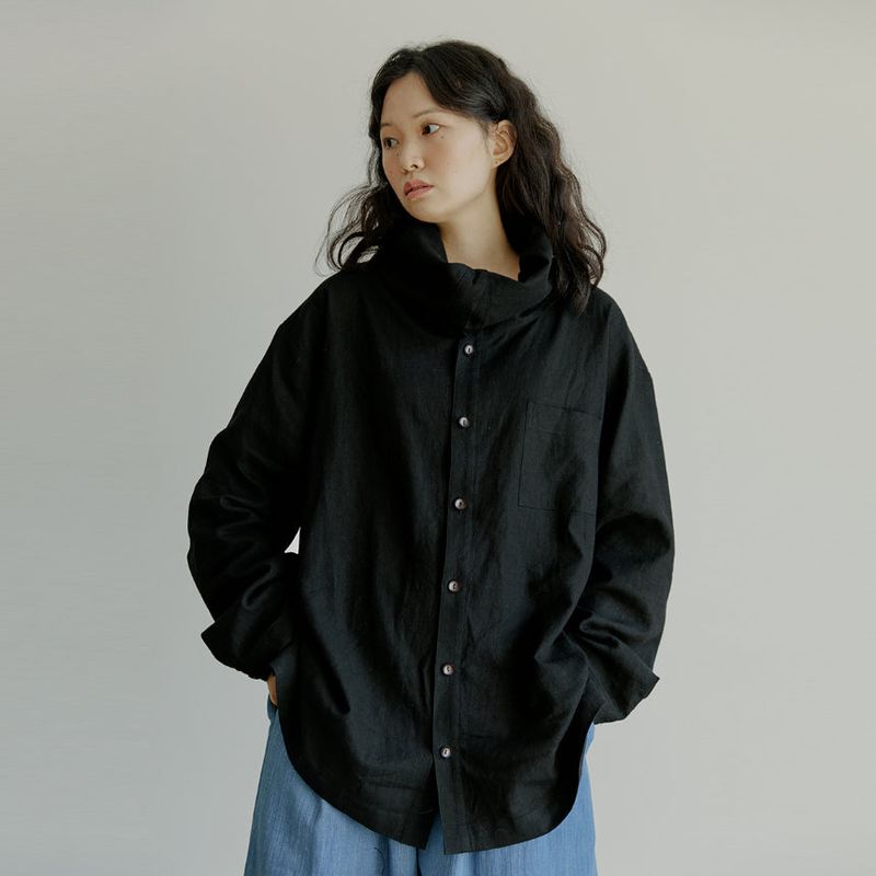 unisex muffler shirts black