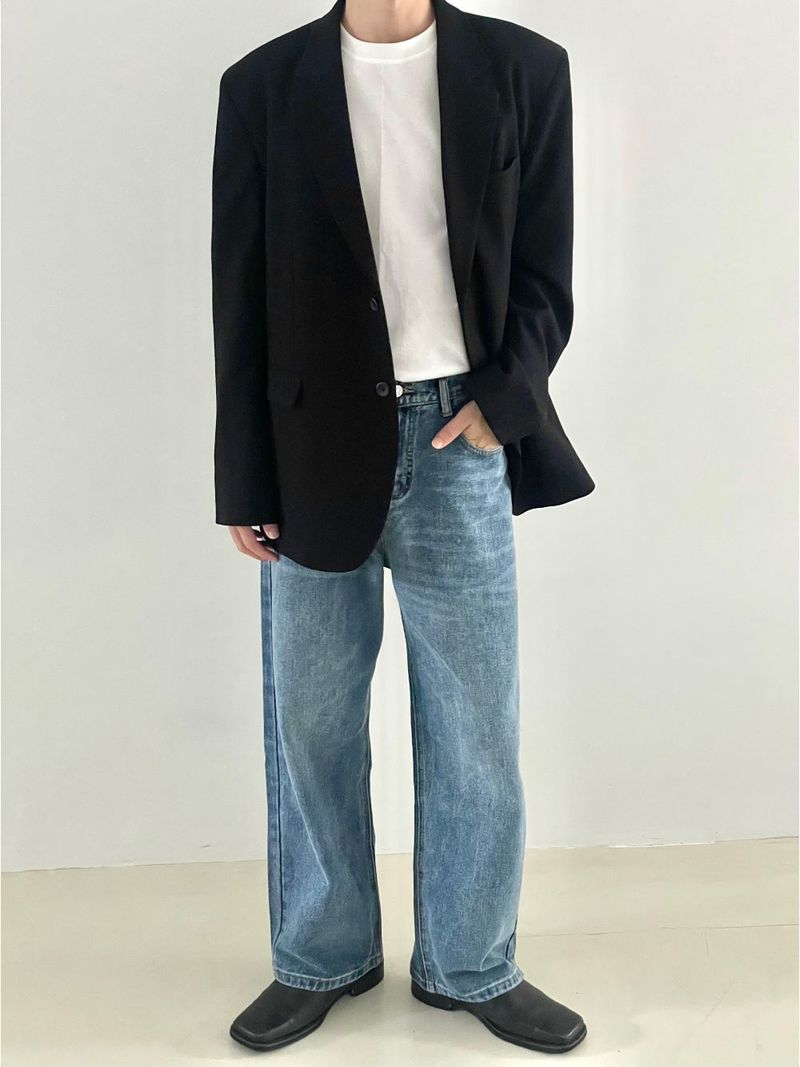 Cent（セントマーケット）の「Long wide fit denim pants（Pants）」