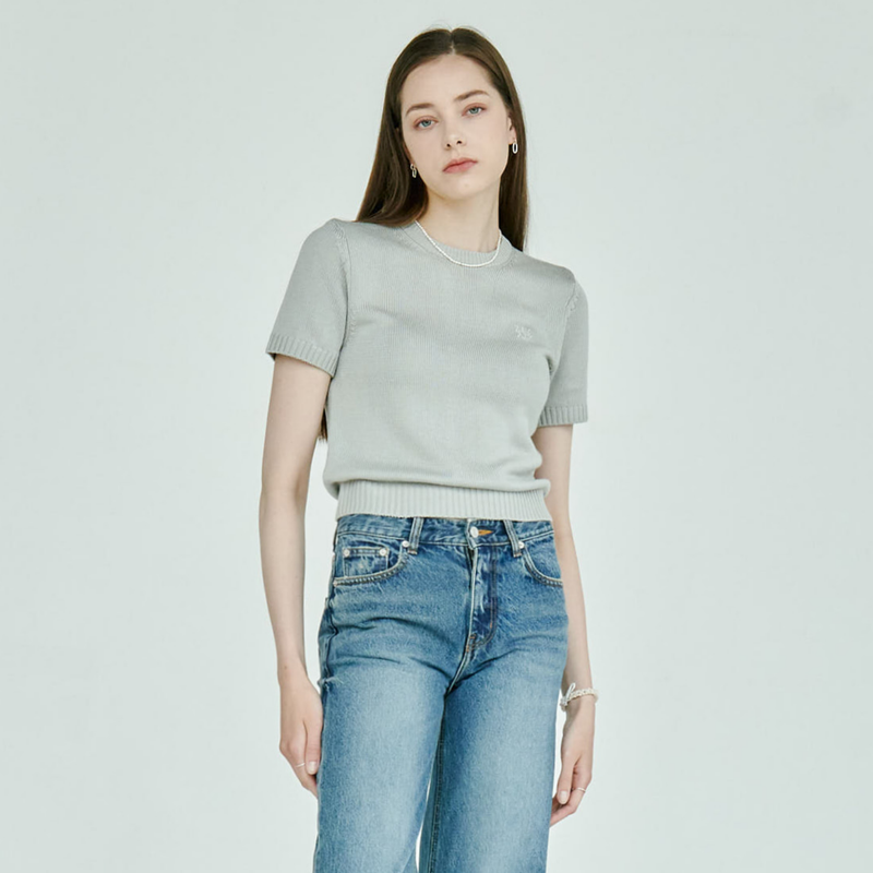 Silky half knit - L/Grey - TKH002