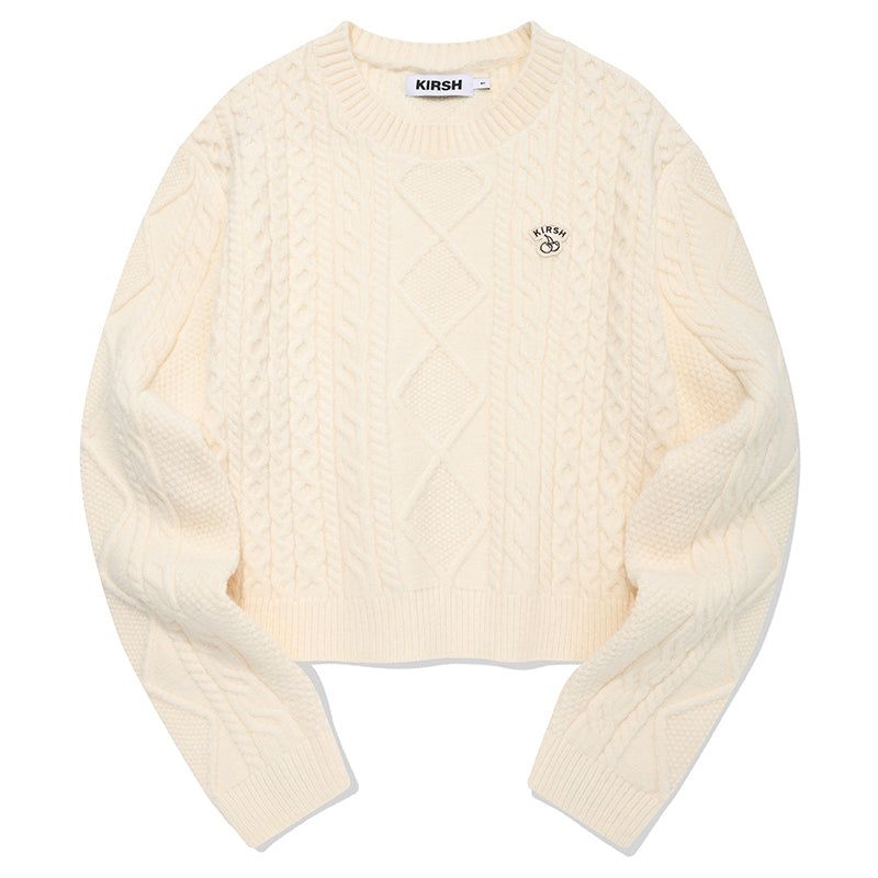ARCH CHERRY CABLE KNIT [IVORY]
