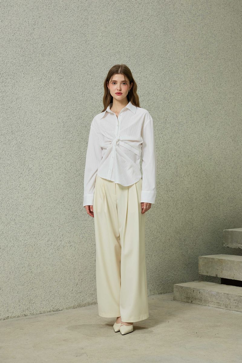 TOMO WIDE SLACKS / IVORY
