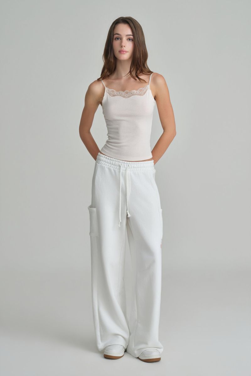 NYC sweatpants, Ivory