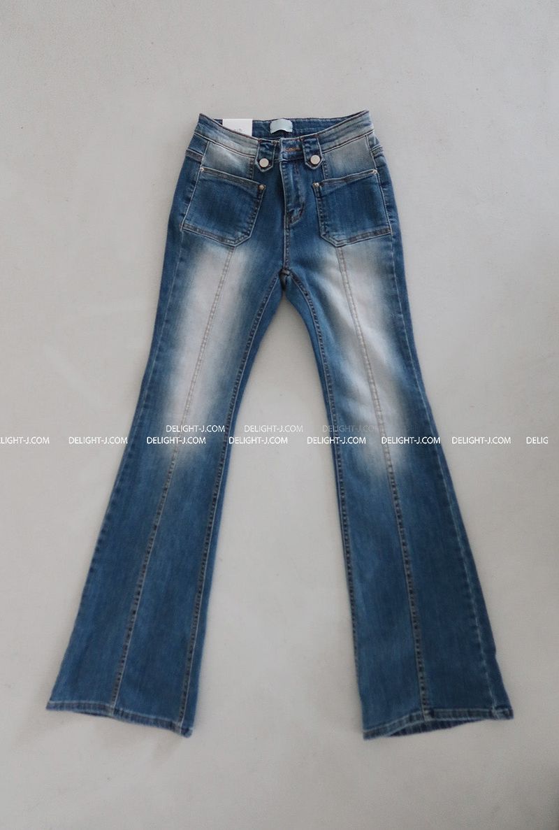 Qwz Pocket Washing Bootcut Jeans