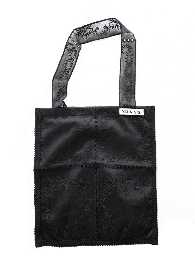 Lace Organza Bag - Black