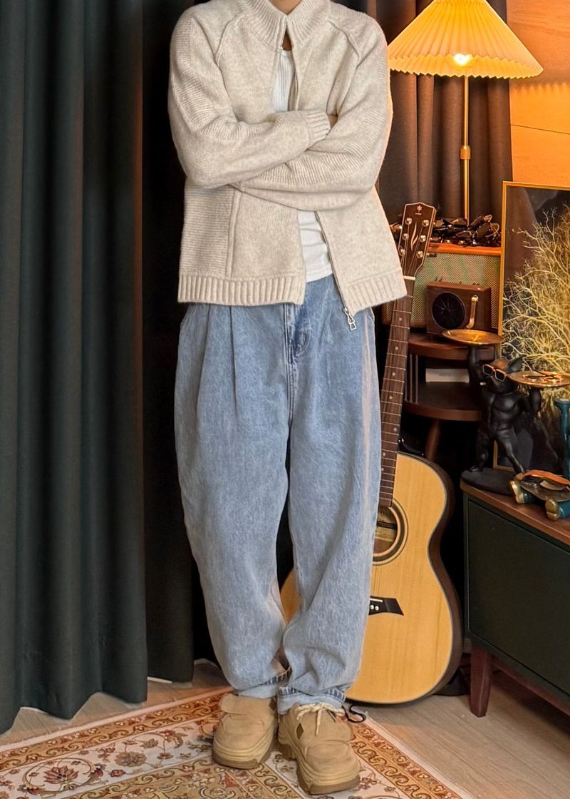[virstyle original] INKKI Two-Way Wool Knit Zip-Up 2COLOR