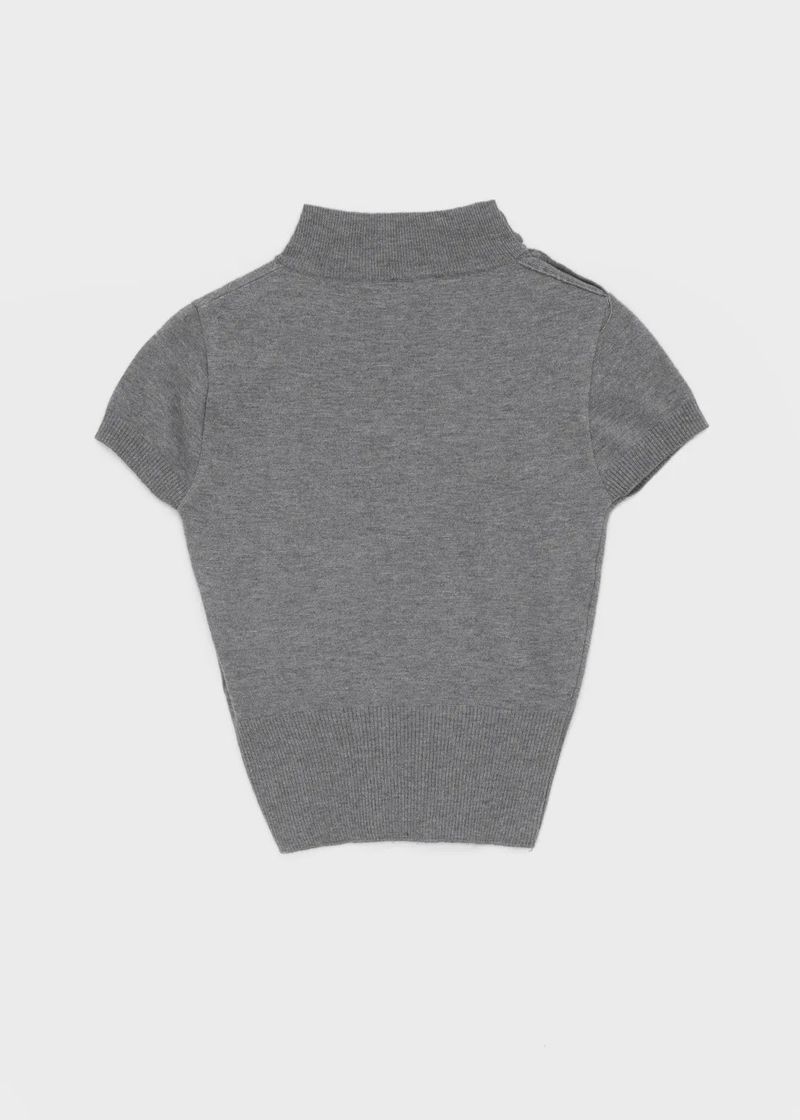 [MADE] Chav Button Short Sleeve Knit