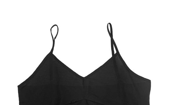 Cower Strap Layered See-through One Piece