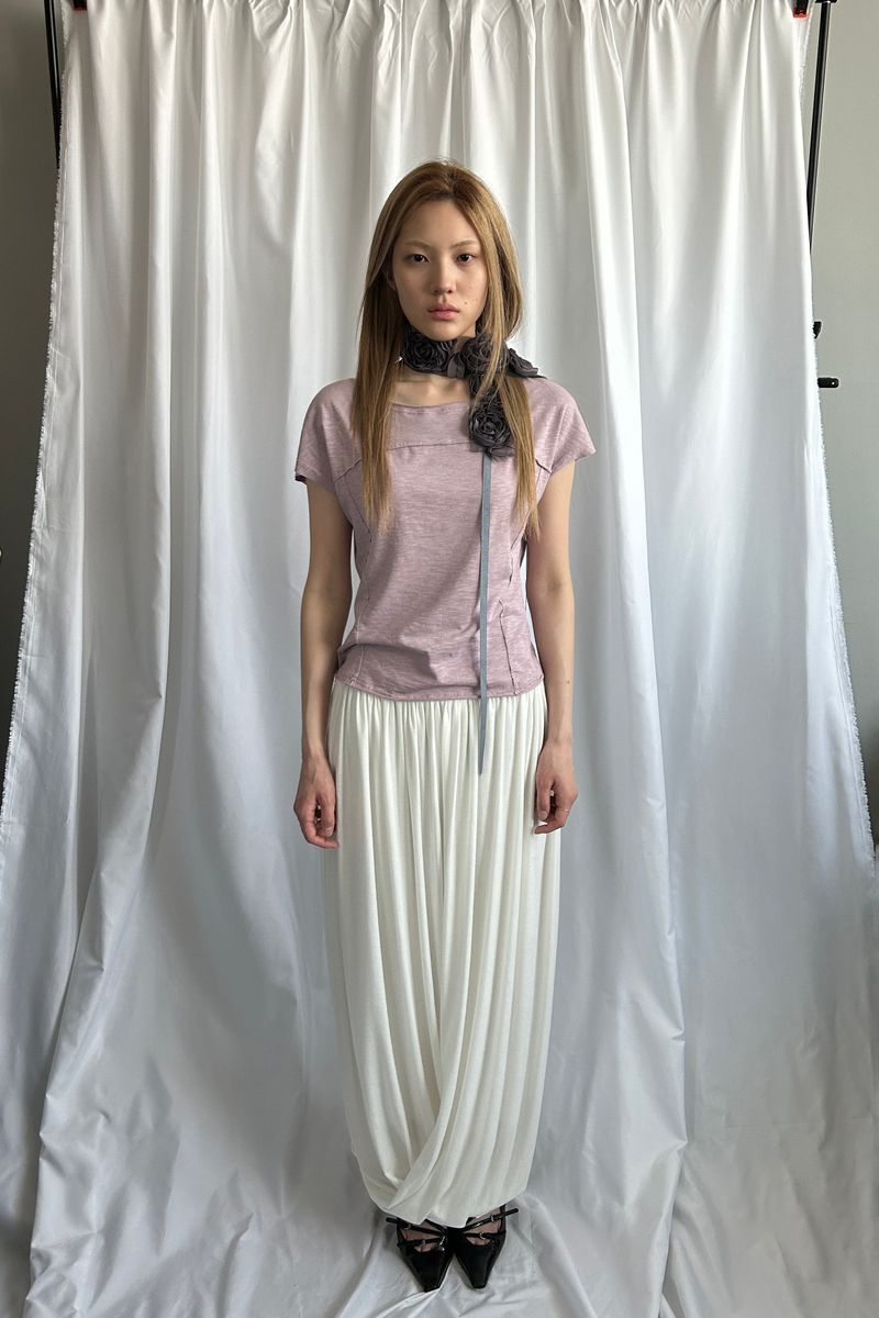 BLOOM SHIRRING SK [White]