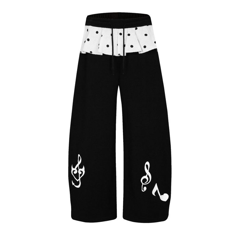 Cozy&Kitsch（コージーアンドキッチ）の「ミューズ ポルカドット ラッフル ワイドレッグ パンツ（パンツ）」