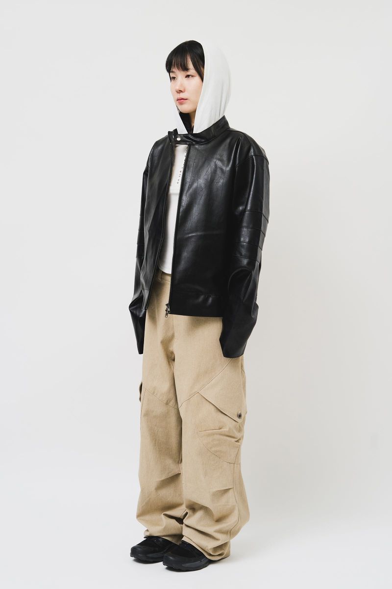 Incision Leather Jacket
