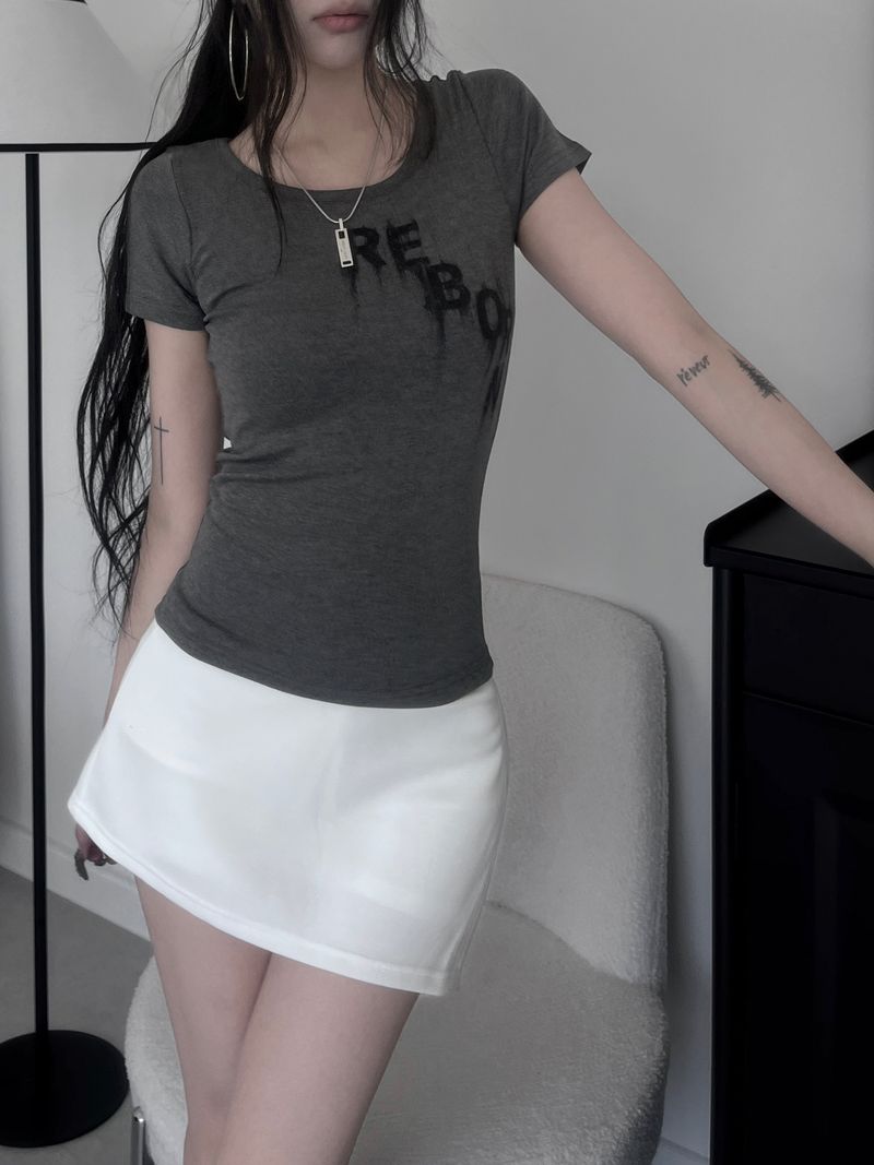 spray print short sleeves (3color)