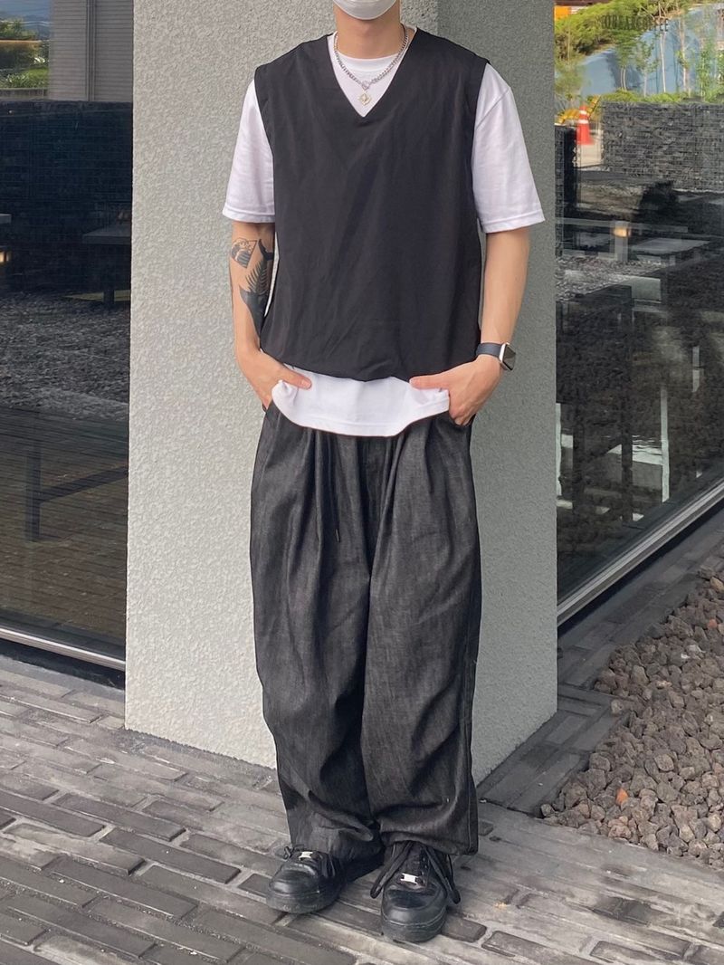 Corn String Cropped Nylon Vest 3C