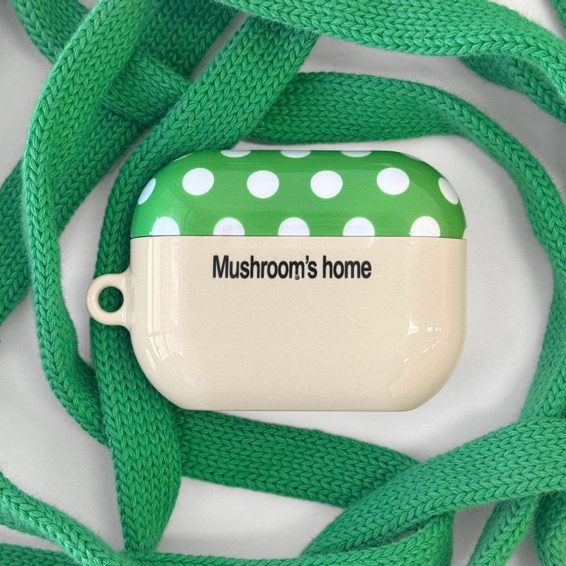 oab mushroom airpods case (green)