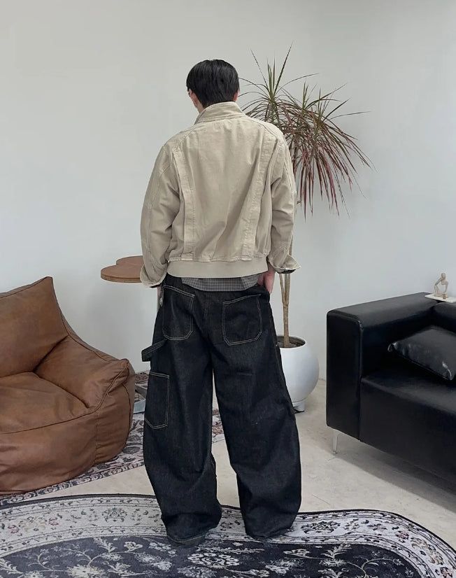 Deon Dyeing High Neck Crop Jacket