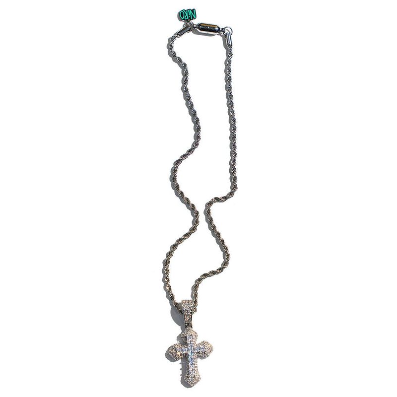 ZiRCONiUM CROSS ROPE CHAiN NECKLACE #111