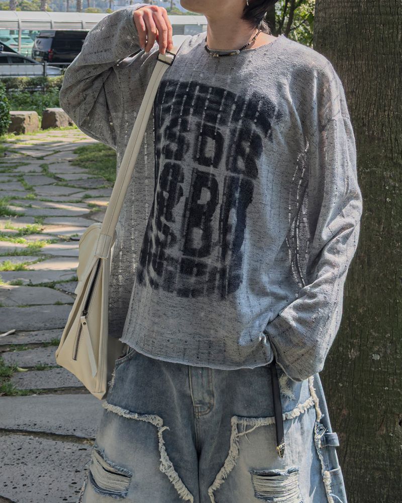 Lunera Painting See-through Knit