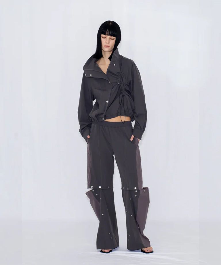 DRAWSTRING TRACK JACKET