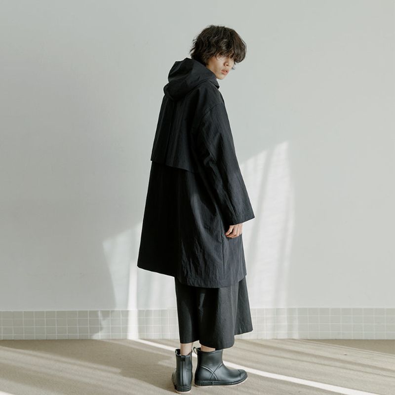 unisex rain coat black