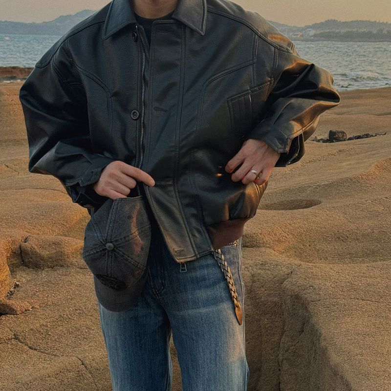 ASCLO Superior Leather Jacket (3color)