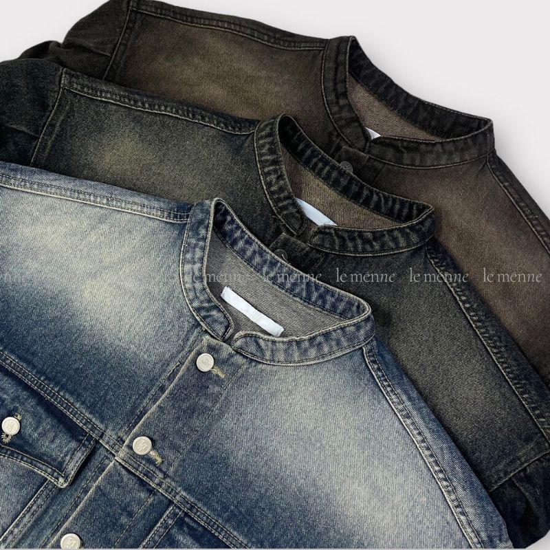 LMN Unbay Brush Crop Over Denim Jacket (3 colors)