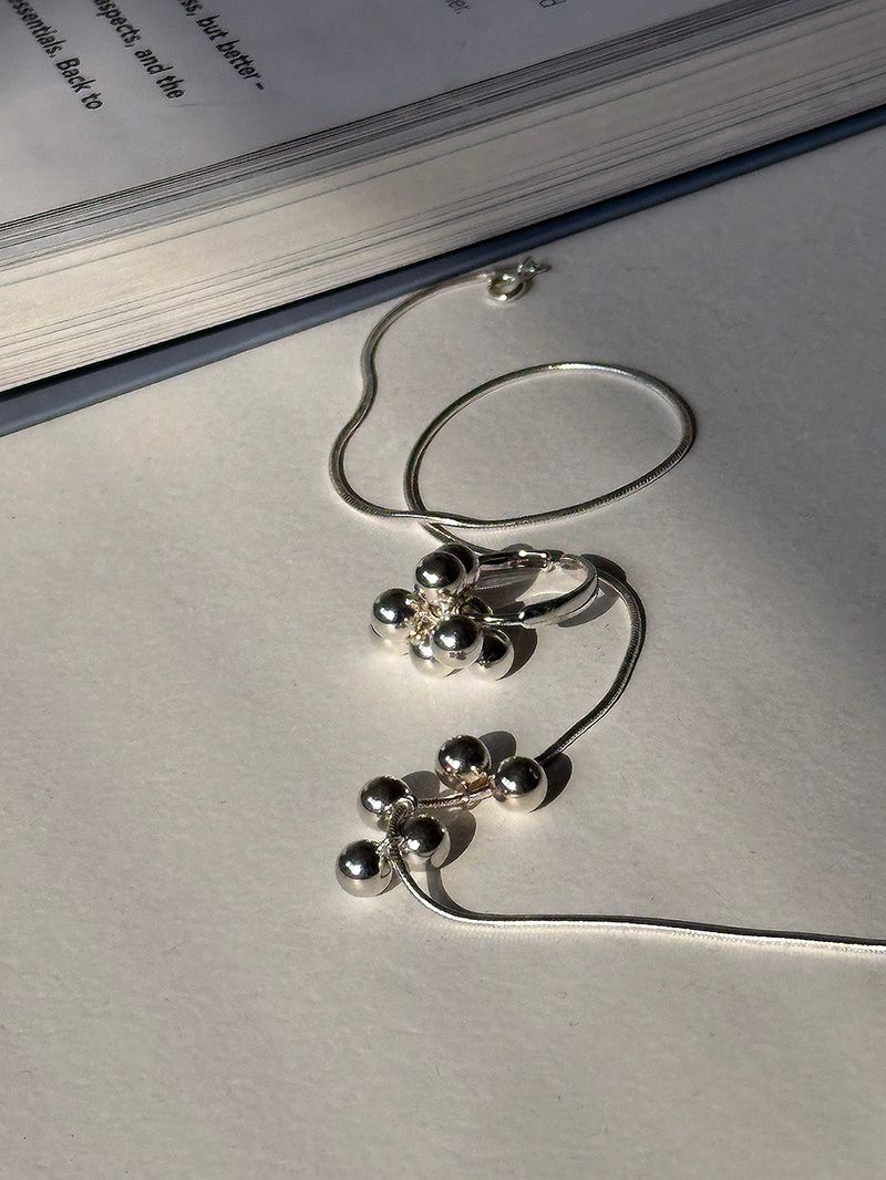 [925silver] Grape necklace