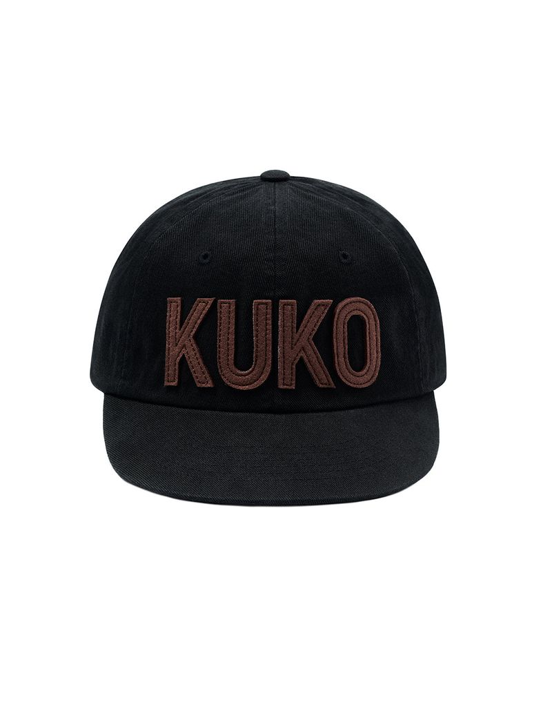 KUKO（クコ）の「KUKO ロゴ6パネルャップ_ブラックブラウン（帽子）」
