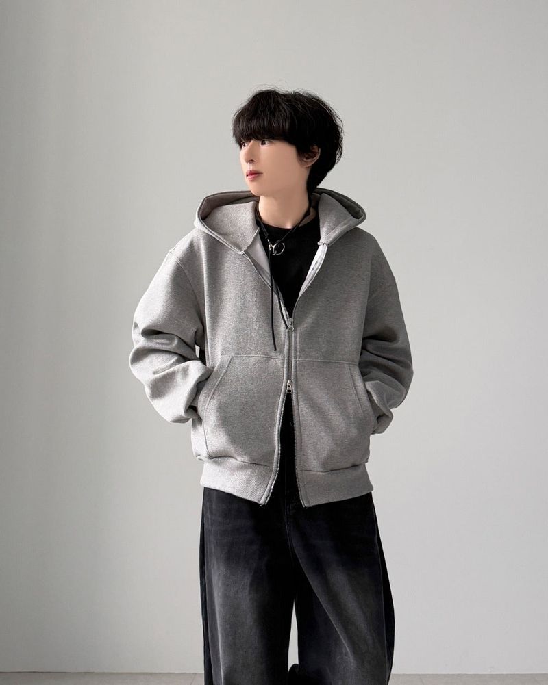 Bonded Crop Hood Zip-Up