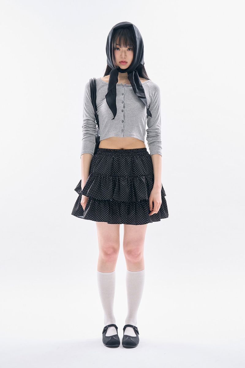 Lorric cropped button tee