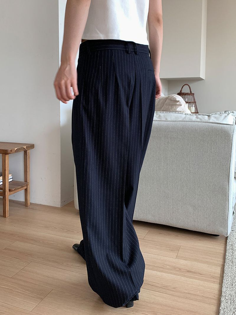 PAPERMOON PIN STRIPE PLEATE TROUSER