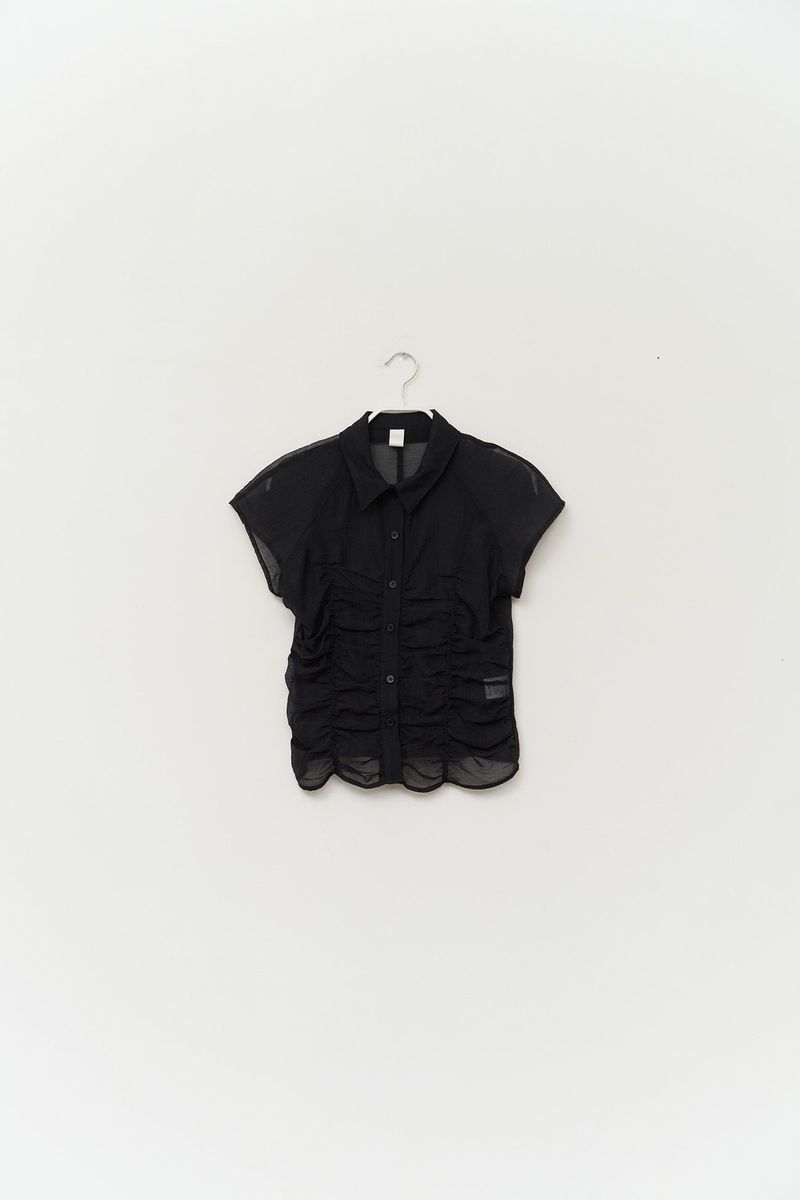 (W) Peony Wrinkled Blouse