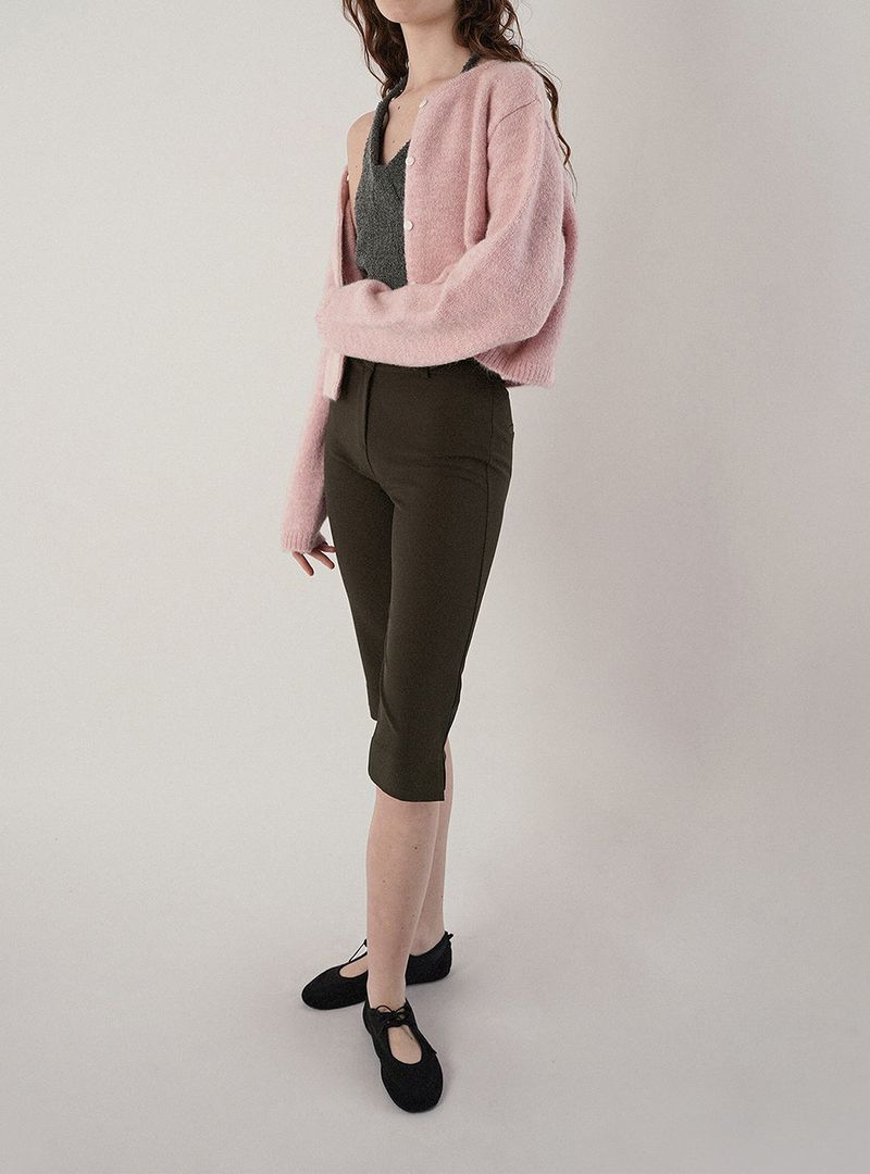 Line capri pants_brown