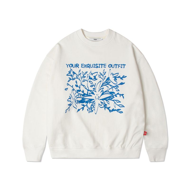 YEO（ワイイーオー）の「WHITE STAR FLOWER SWEATSHIRT（Tops）」