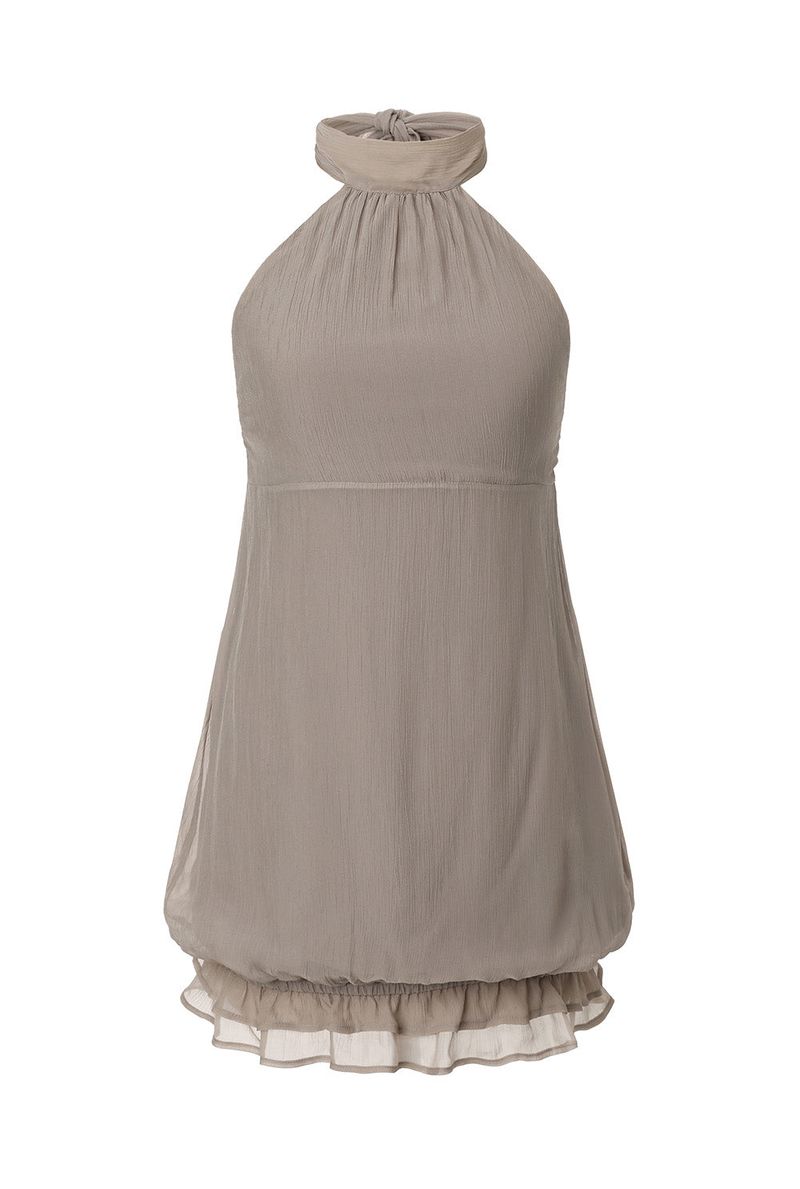Sheer halter dress