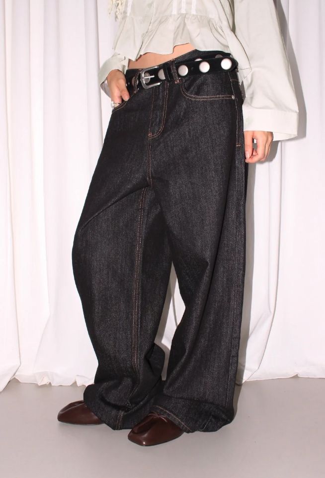 CINCH-BACK WIDE DENIM