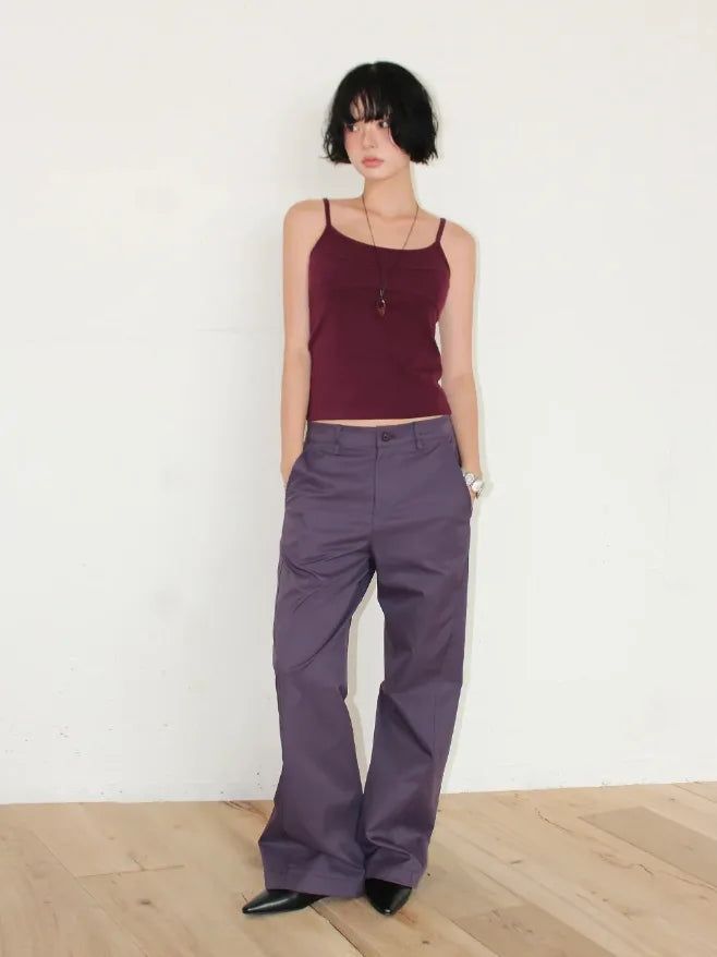 CURVED LINE BOOTCUT PANTS