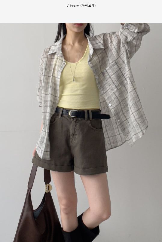 Maro Check Loose Fit Shirt