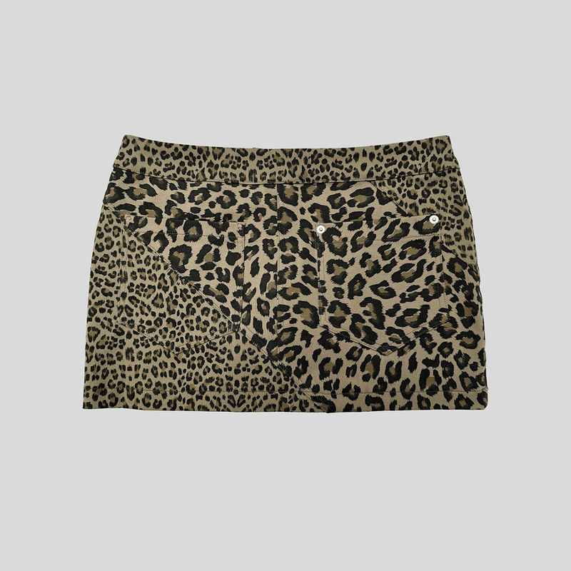LEOPARD FLOWER SKIRT
