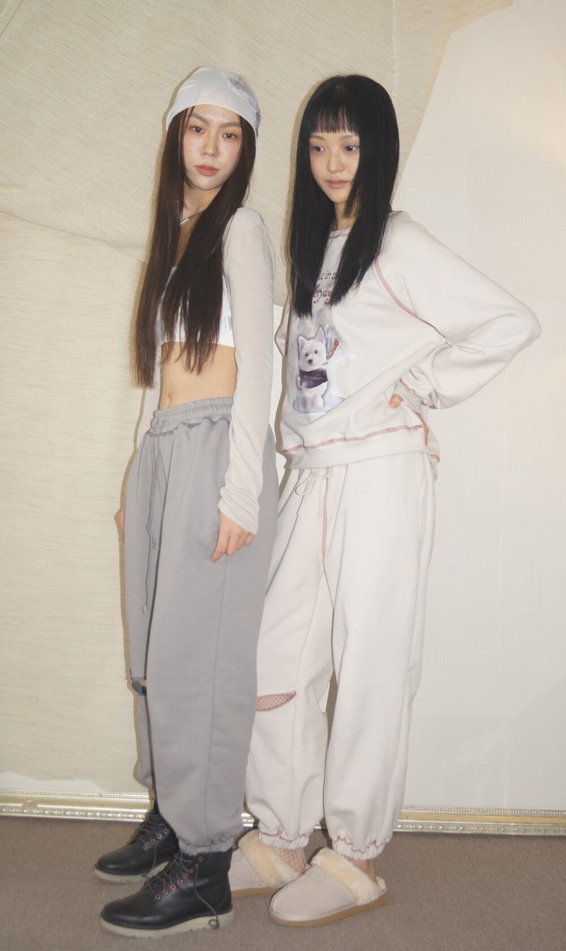 haku oriental sweat pants [ivory]
