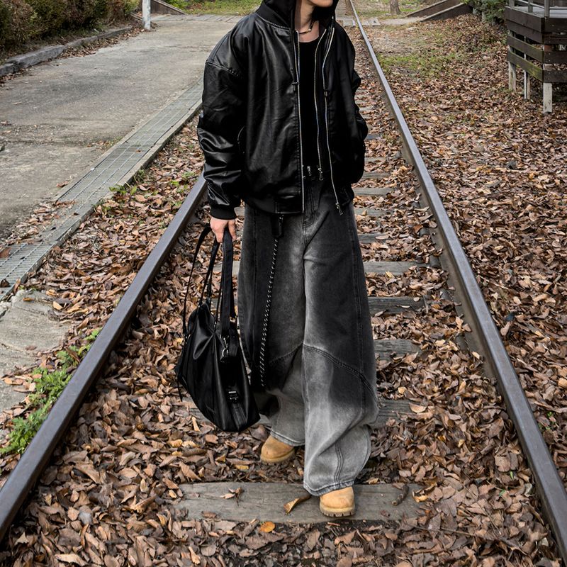 Neren Hood Bomber Leather Padding