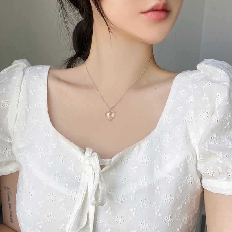 clear mood layered necklace