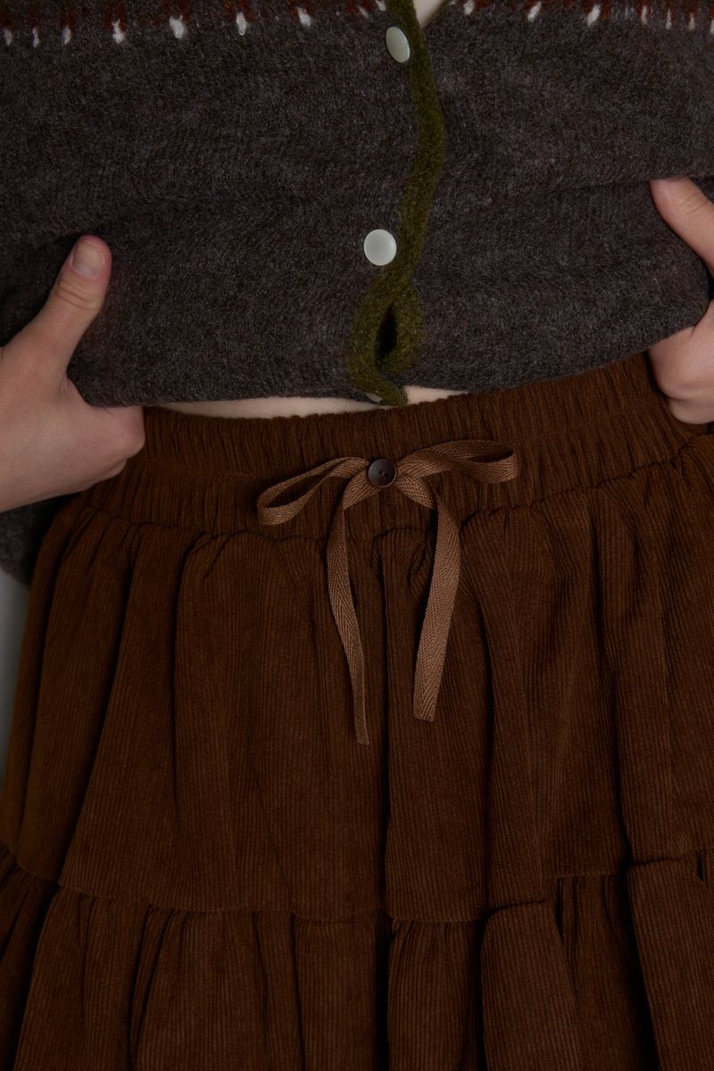 NEAT CORDU GATHER SKIRT