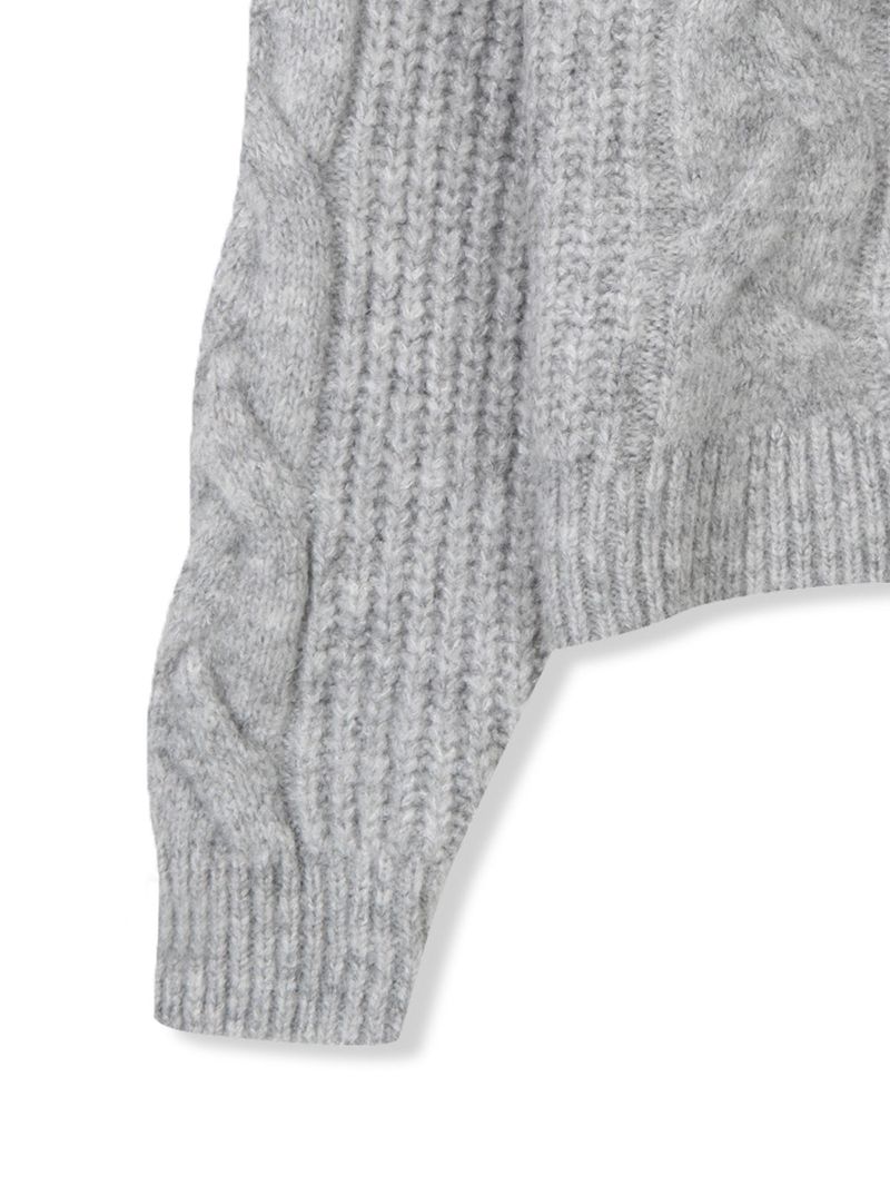 Ether Heavy Wool Knit Hooded Zip-Up (4 Colors)
