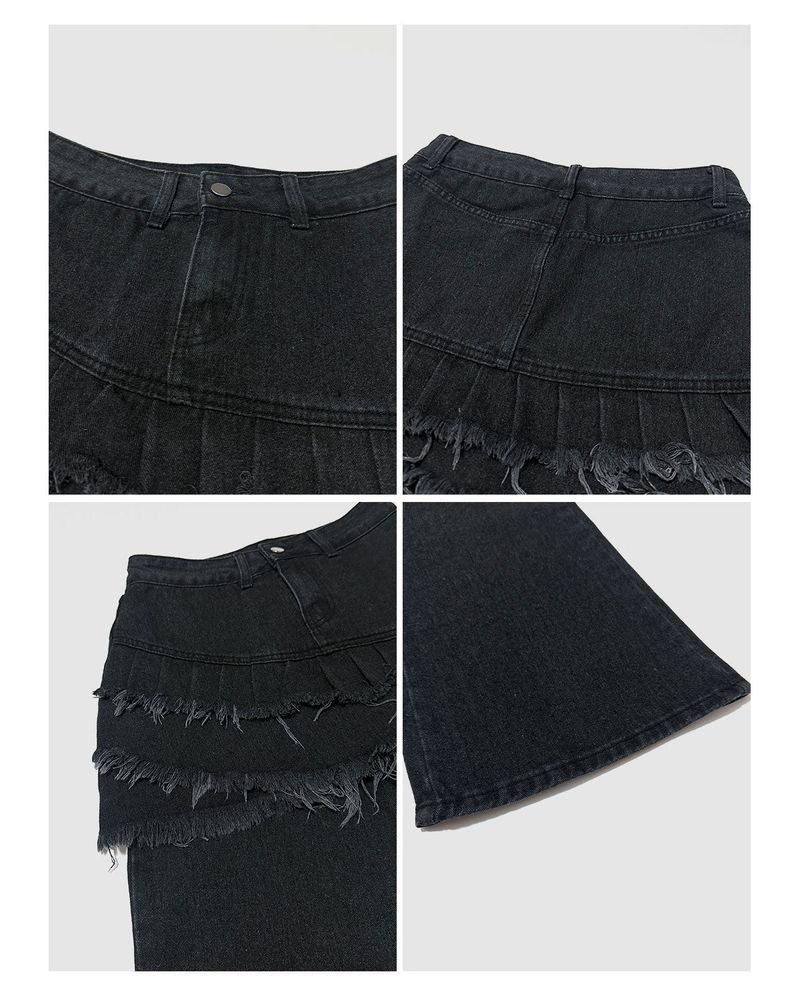 DENIM SKIRT PANTS