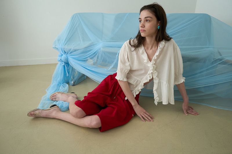 Cozy sweat shorts_red