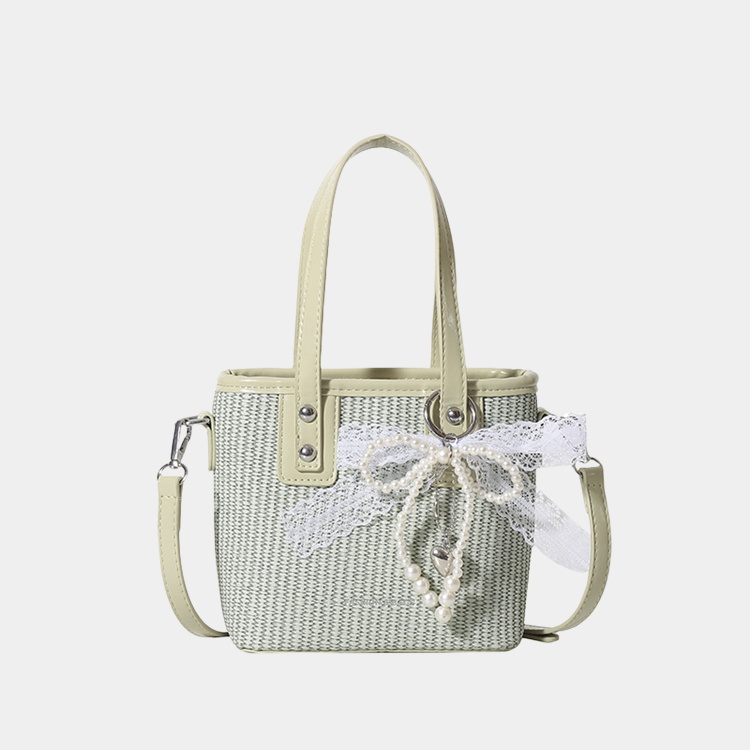 Vacation Straw Rattan Beach Holiday Bucket Bag