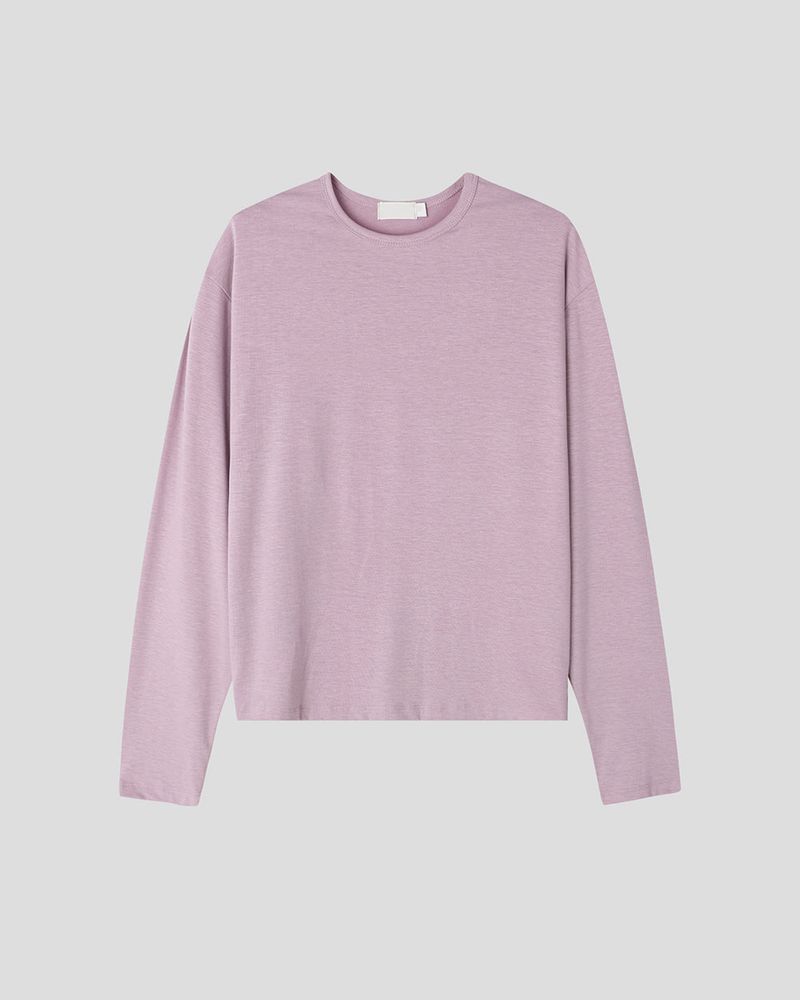 Silky Basic Layered Long Sleeve T-Shirt