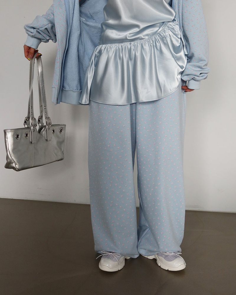 Flower Small Flower Jogger & Wide Pants