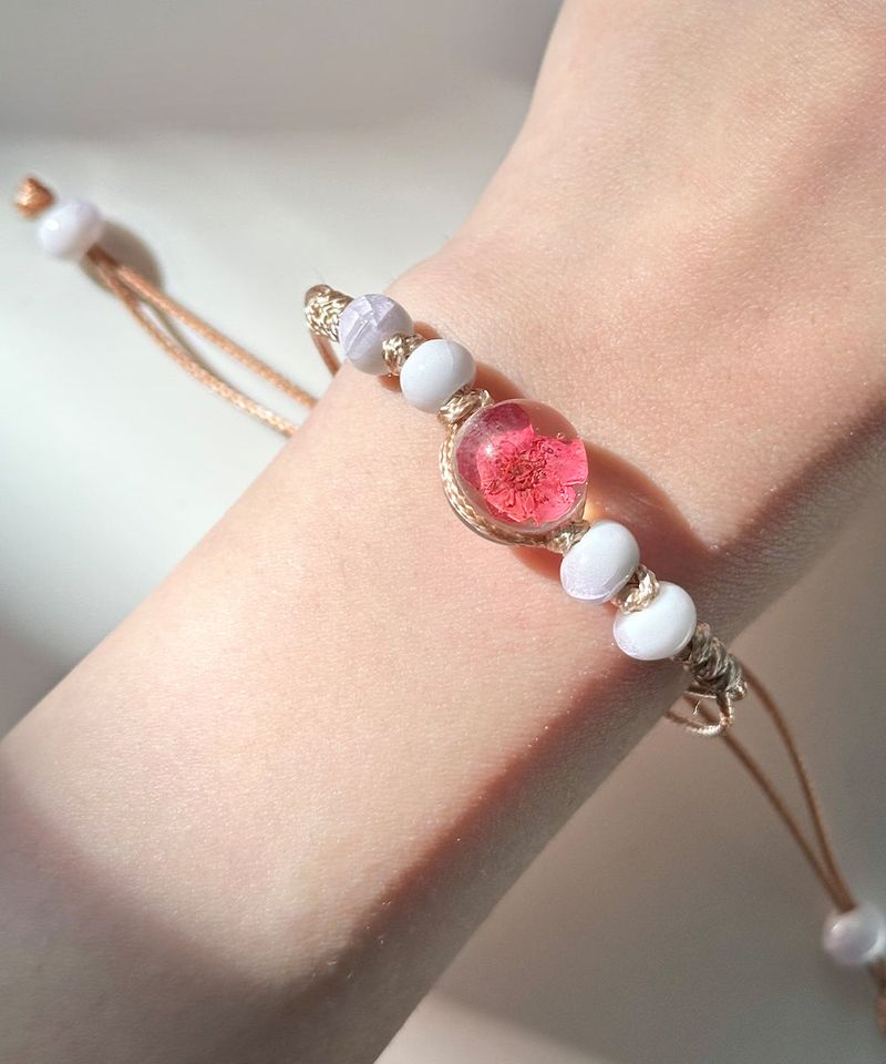 red flower bracelet